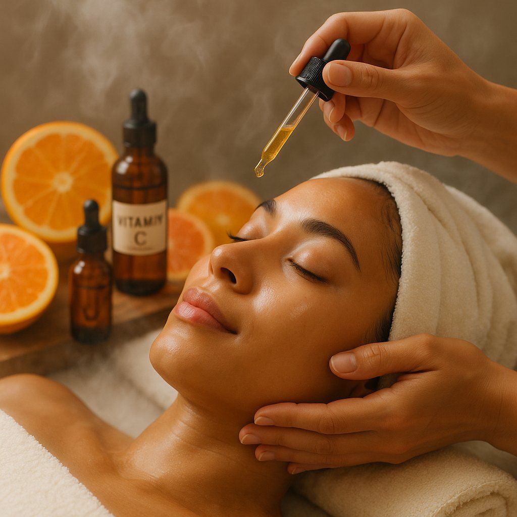 Professional facial treatment